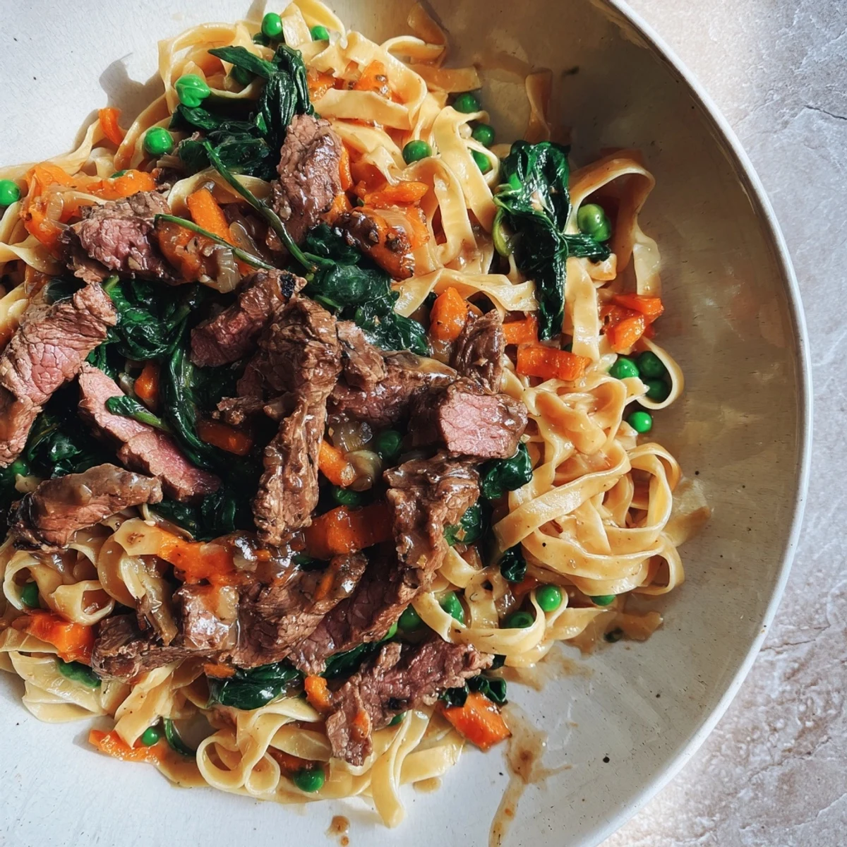 Enjoy the flavors of this hearty Skillet Beef Stir-Fry with tender beef and crisp vegetables, ready fast.