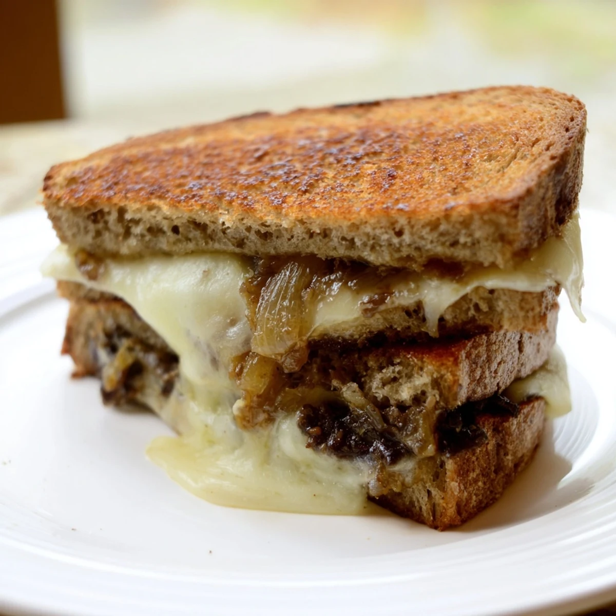 Perfect for lunch: a crispy Black Bean Grilled Cheese with a side of salsa, very delicious.