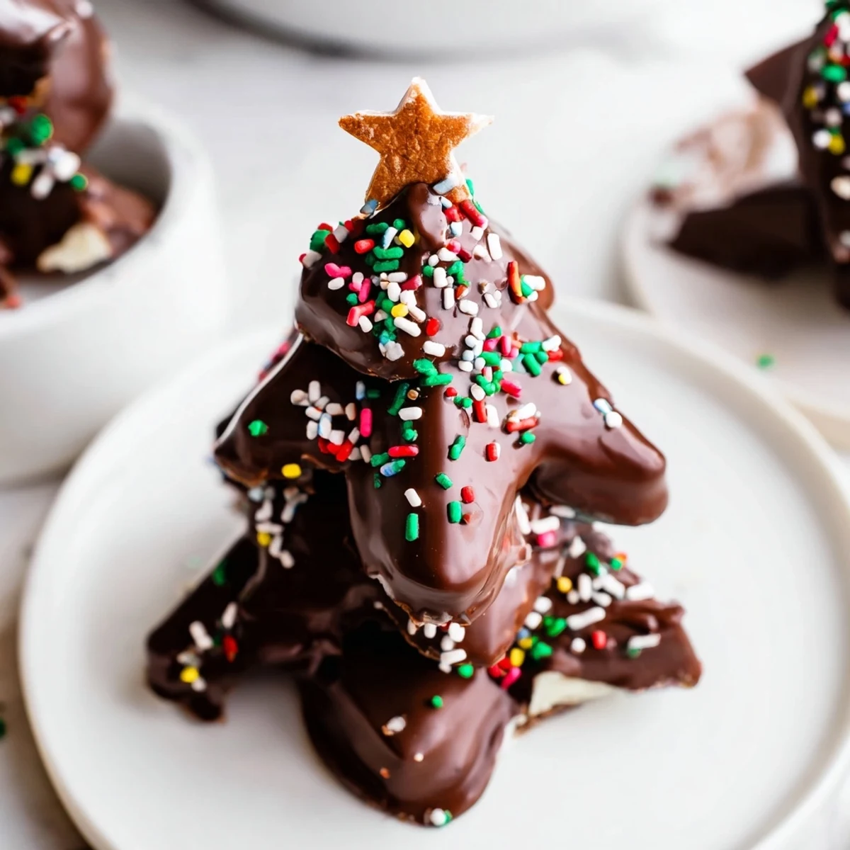 Get ready for the holidays with these easy-to-make Chocolate Kinder Christmas Trees, a decadent dessert idea.