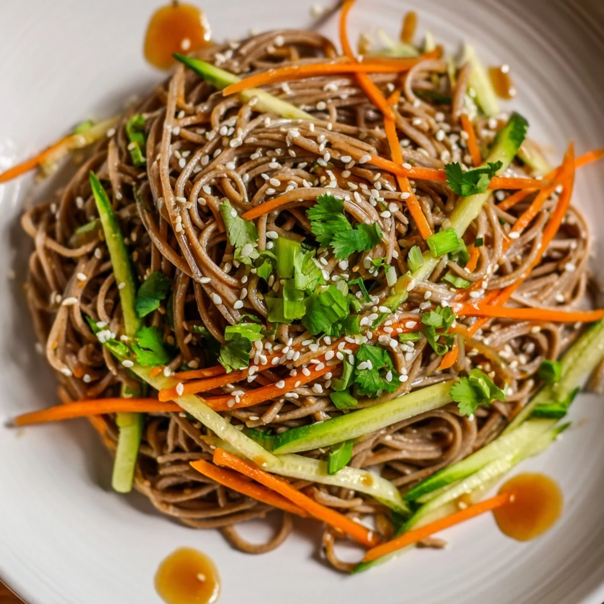 Sesame-infused Chilled Noodle Lunch Cups, featuring perfectly chilled noodles and colorful vegetables, look appetizing.