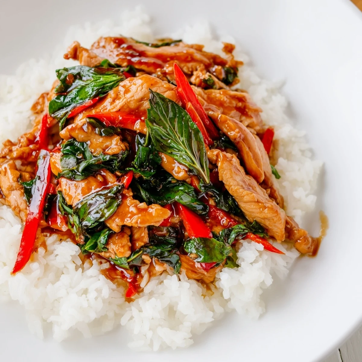 Enjoy the delicious aroma of these freshly made Thai Basil Chicken Bowls, perfect for dinner tonight.