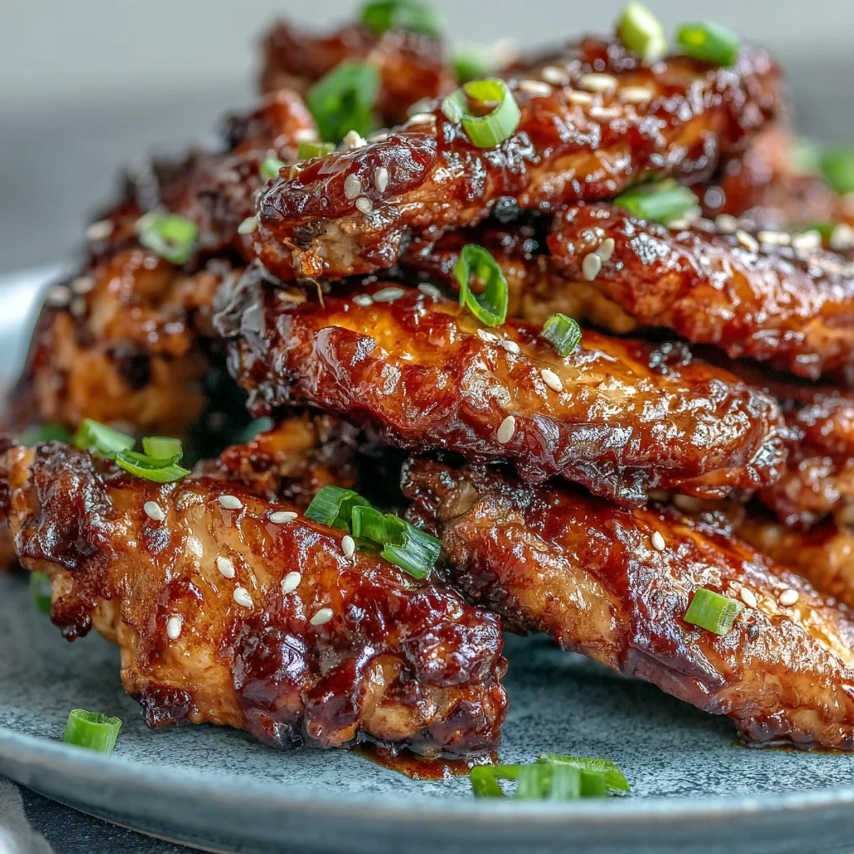 A close-up of Coca Cola Chicken Wings shows sticky sauce and sesame seeds, served hot with steamed rice for a complete meal.