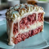 Beautifully frosted Bridal Shower Rosé Velvet Cake, ready for a festive celebration.