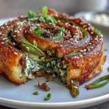 Savory Spring Onion Pancakes, crisp and tender, ready for dipping.