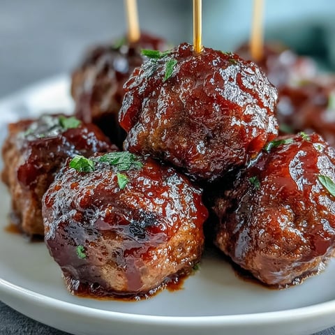 Slow cooker grape jelly and chili sauce meatballs simmered in a sticky, glossy sauce, served hot from the pot as a party appetizer with toothpicks.
