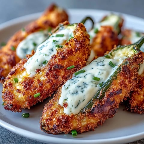 Golden brown air fryer jalapeño poppers with a creamy, cheesy filling and crispy breadcrumb topping, ready to serve.