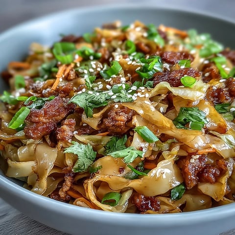 Potsticker Noodle Bowls with savory soy sauce, browned pork, and fresh herbs garnish.