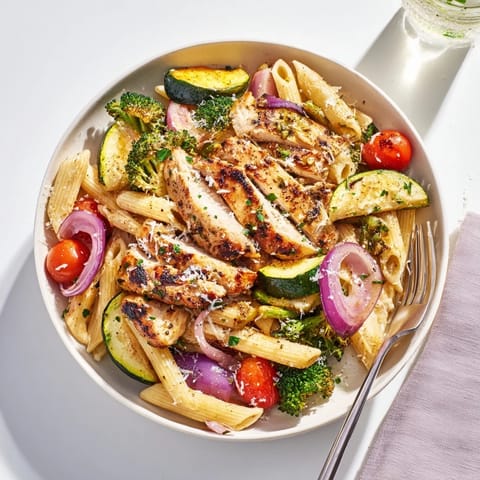 Garlic Herb Chicken & Veg Pasta