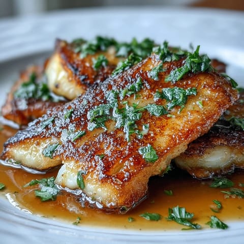 Savory flounder meunière is served alongside tender green beans and roasted potatoes, creating a balanced, elegant French-inspired weeknight dinner.