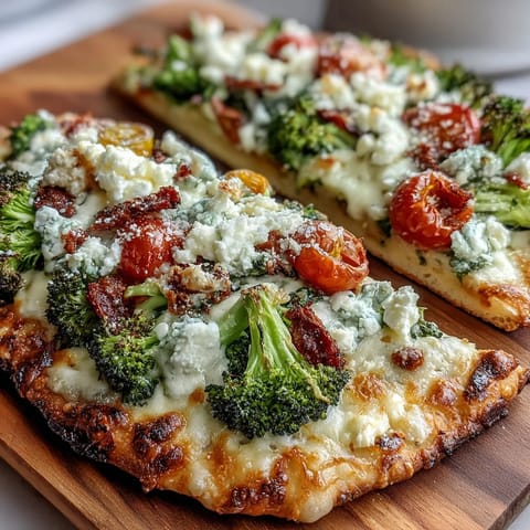 St Patricks Rainbow Veggie Flatbread