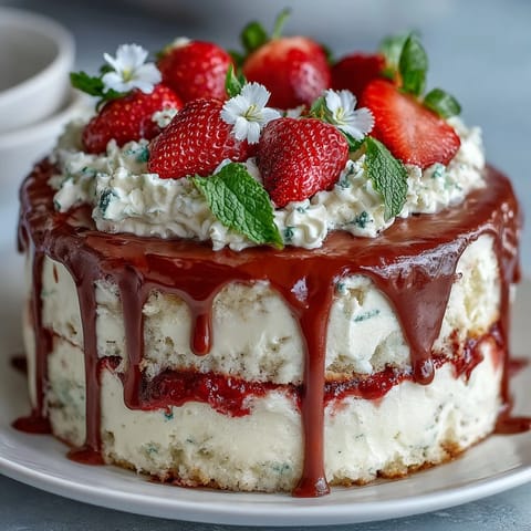 Spring Floral Drip Cake