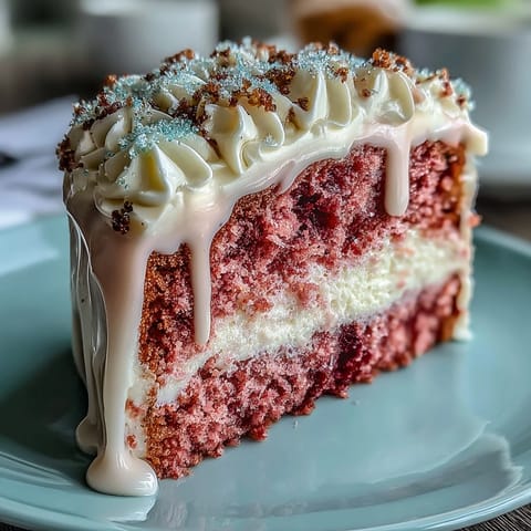 Beautifully frosted Bridal Shower Rosé Velvet Cake, ready for a festive celebration.