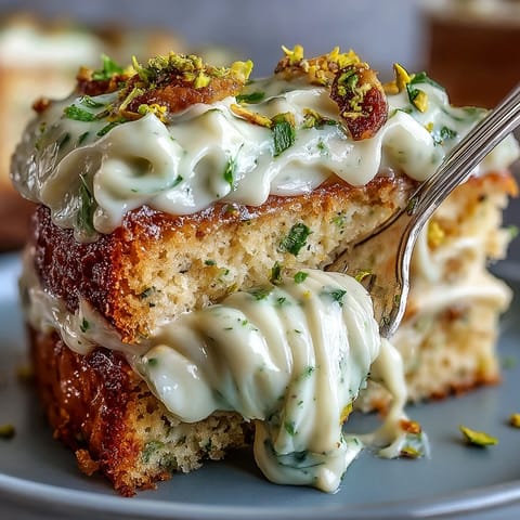 Festive layered cake dusted with pistachios for a delicious celebration slice.
