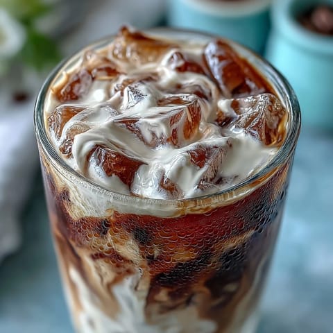 Smooth cold brew coffee topped with luscious homemade vanilla sweet cream.