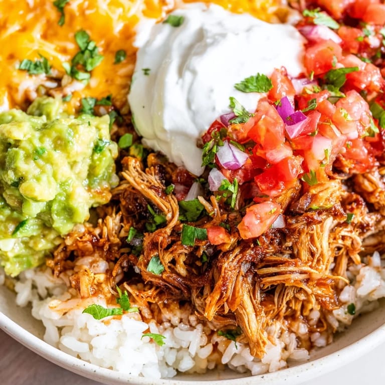 This delicious Chipotle Burrito Bowl Copycat features tender carnitas, fragrant cilantro lime rice, and fresh toppings.
