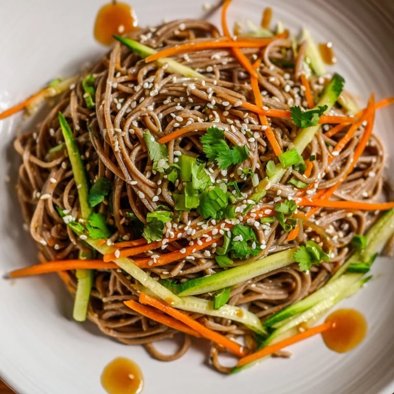 Sesame-infused Chilled Noodle Lunch Cups, featuring perfectly chilled noodles and colorful vegetables, look appetizing.