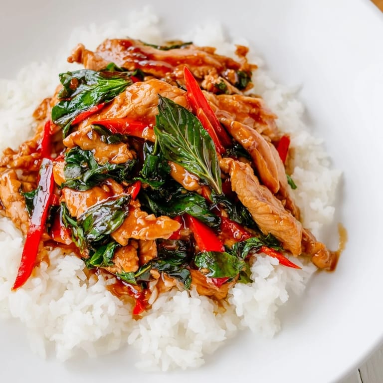 Enjoy the delicious aroma of these freshly made Thai Basil Chicken Bowls, perfect for dinner tonight.
