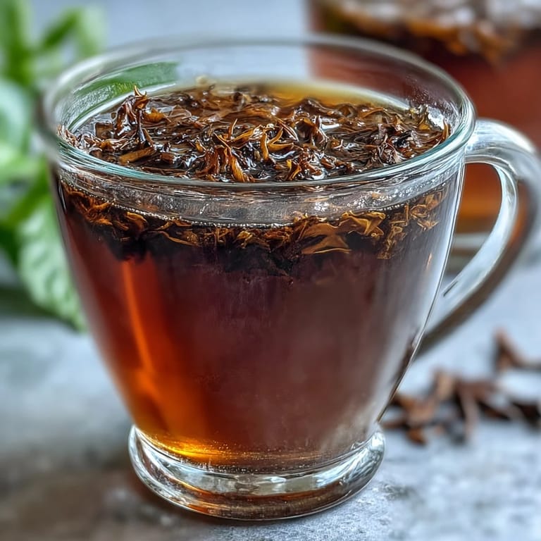 Close-up of a hot Hojicha Americano, highlighting its rich, coffee-like color and minimalist Japanese style.