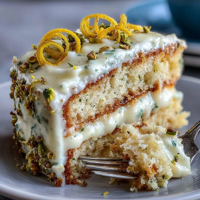 Zesty, vibrant cake perfect for birthdays topped with fluffy lemon frosting.