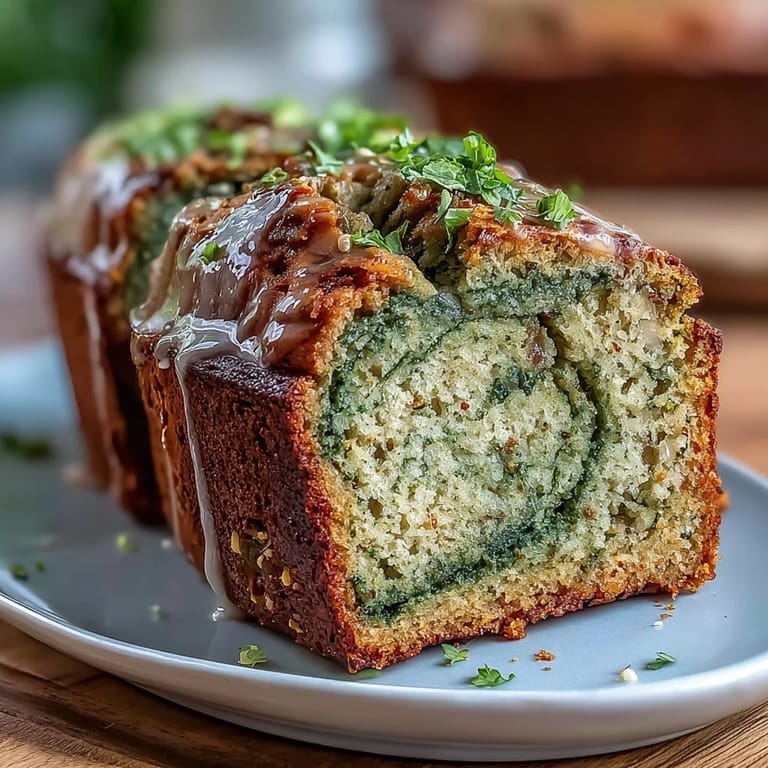 Easy matcha swirl banana bread, perfect for a cozy breakfast bake.