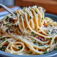 Creamy lemon butter pasta with fresh garlic and Parmesan, served hot in a white bowl with parsley garnish.